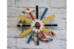 Настенные часы со строительным логотипом